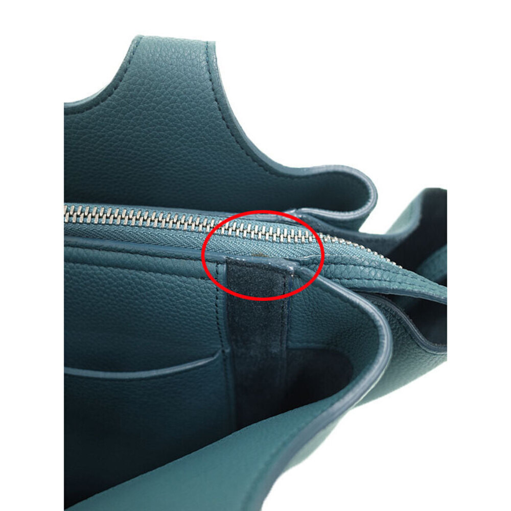 Celine Trifold Bag Leather Tote Grained Shoulder - Picture 5 of 9